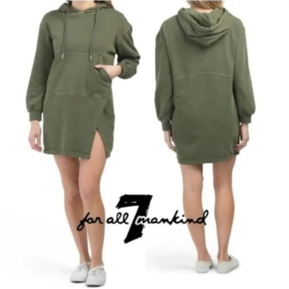 7 for all mankind army green hoodie dress